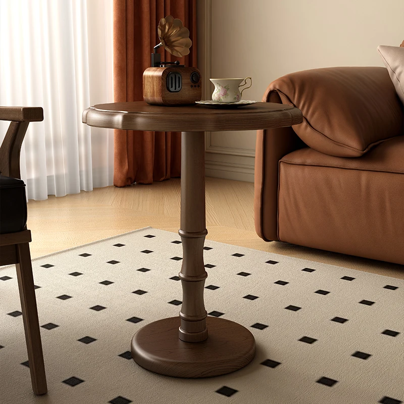 Круглый журнальный столик из массива дерева - Фотография_3