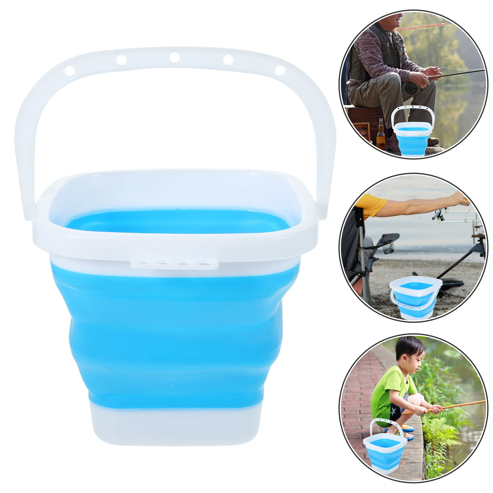 Складное утолщенное силиконовое ведро для мытья кистей для рисования - Фотография_4