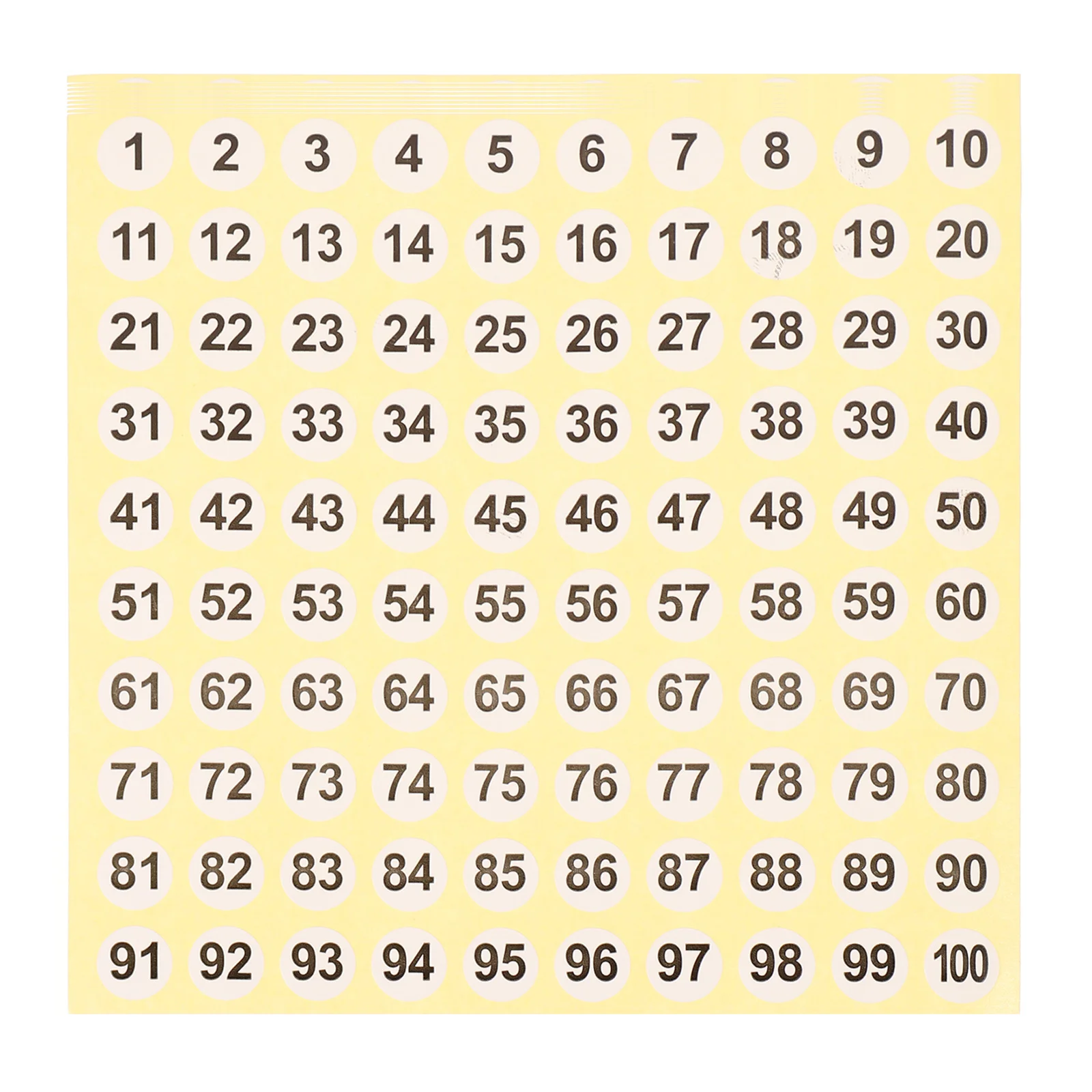 Самоклеящиеся наклейки с номерами