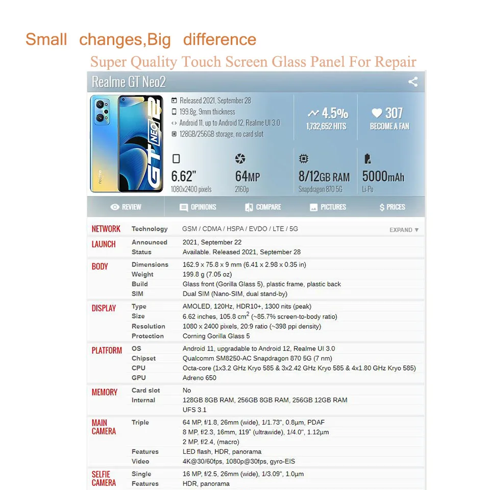 Для realme gt neo 2 3 3t 5 gt2 - Фотография_3