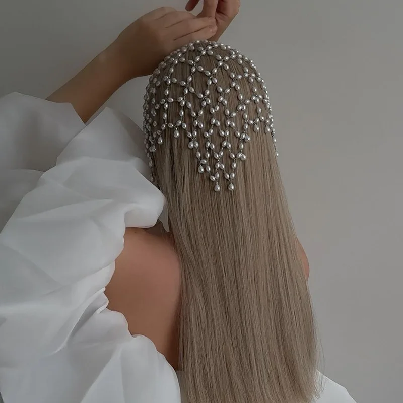 Hq роскошные жемчужные цепочки для волос - Фотография_2