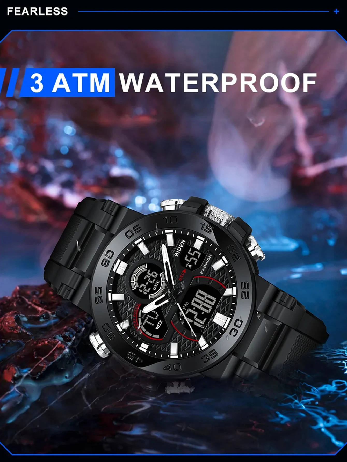 Бренд biden, цифровые часы с двойным дисплеем - Фотография_4