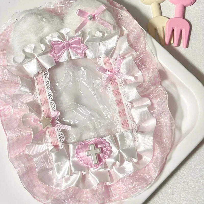 Плюшевый держатель для карт sweet diy с ленточным бантом - Фотография_5