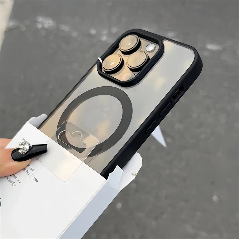 Роскошный прозрачный чехол magsafe для iphone 16 - Фотография_3