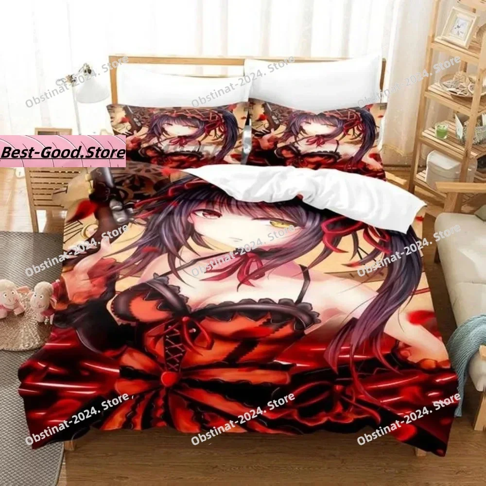 Аниме date a live kurumi tokisaki комплект постельного белья с принтом - Фотография_3