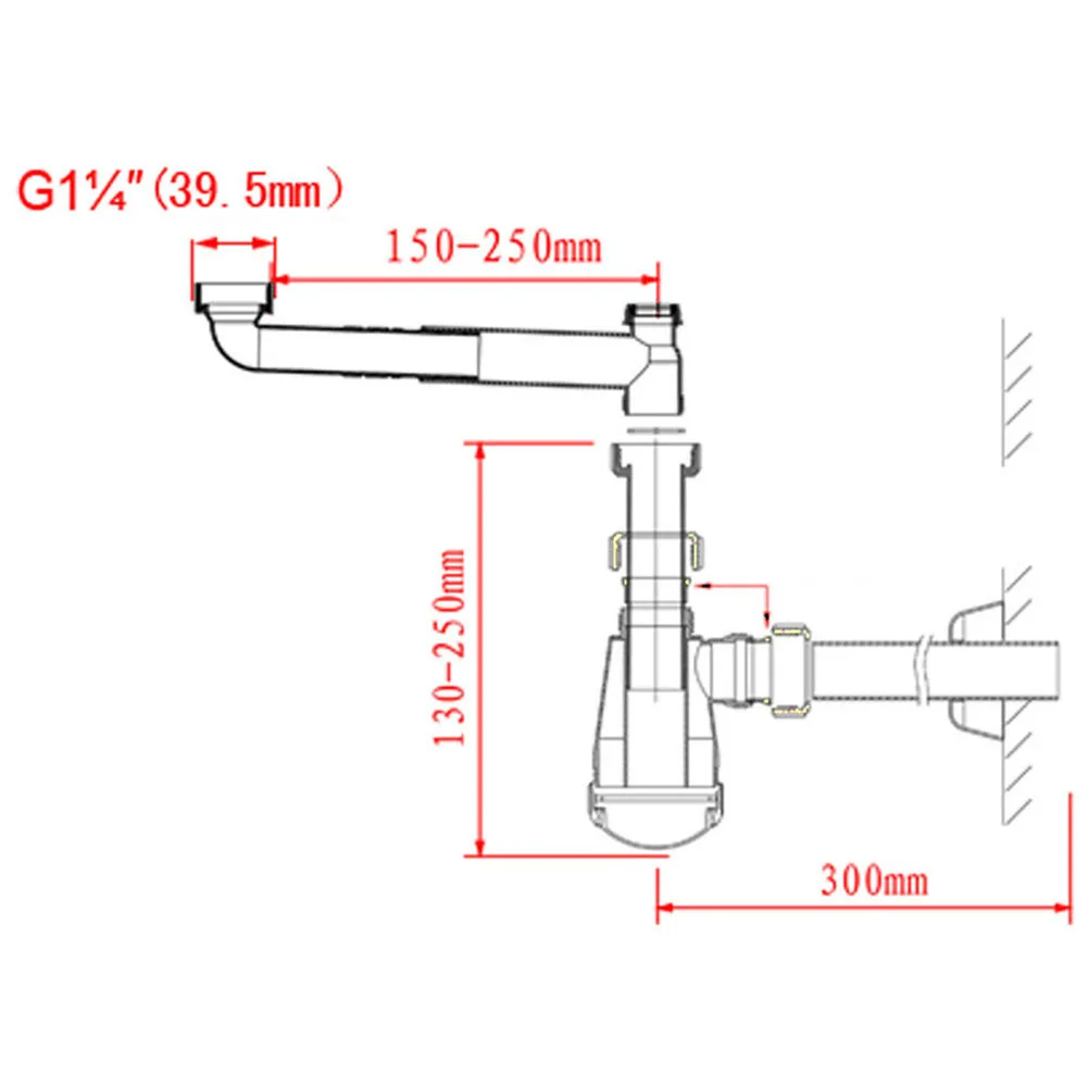 Pp настенная дренажная труба для - Фотография_5