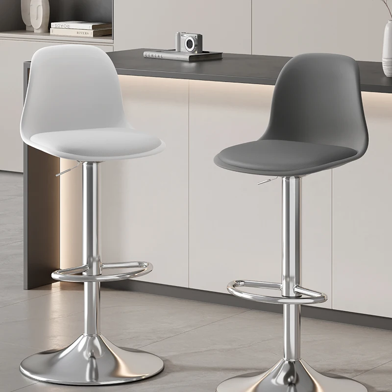 Металлические поворотные барные стулья - Фотография_2