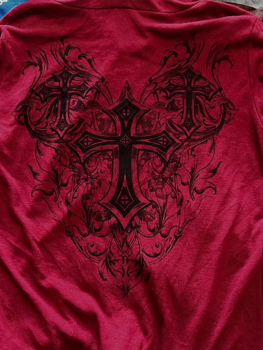 Affliction red masonry design толстовка - Фотография_6