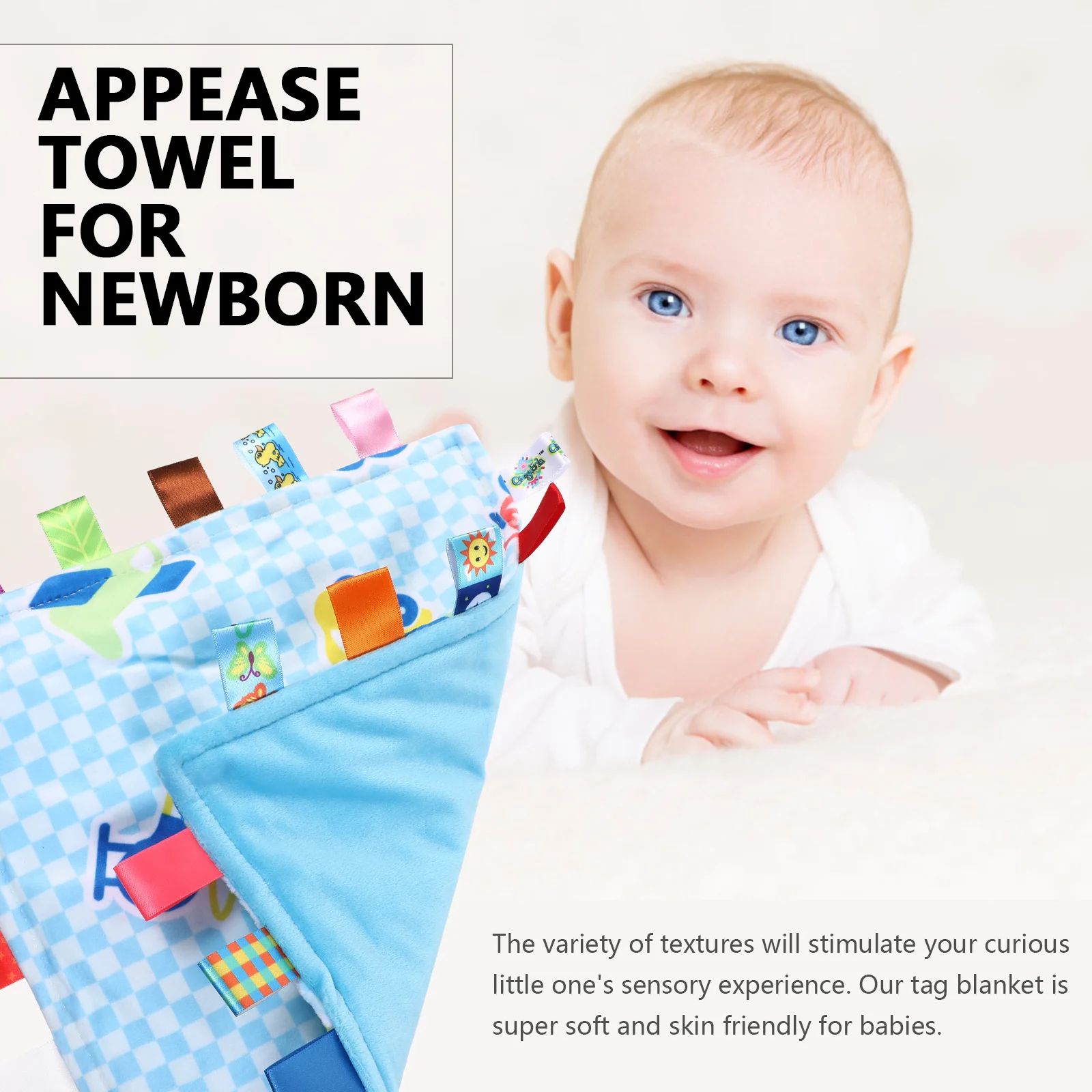 Детское одеяло с бирками из мягкого материала - Фотография_2