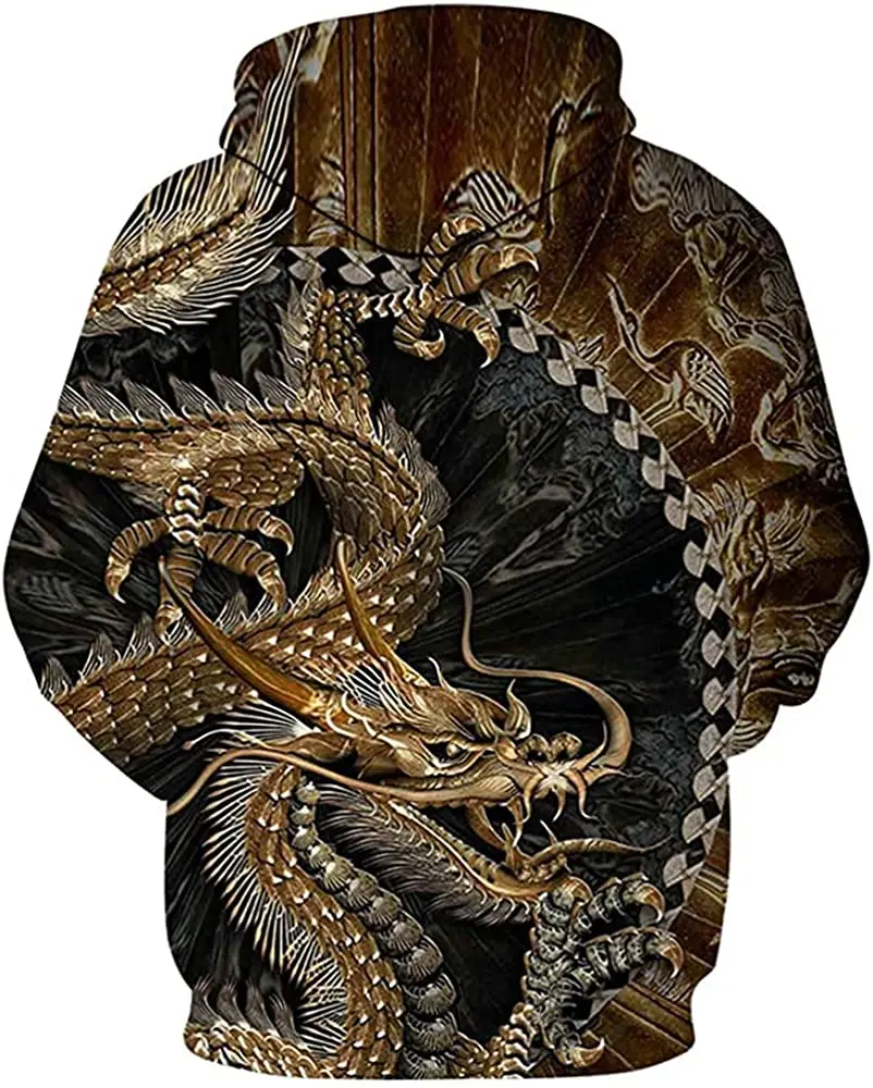 Толстовка с 3d-изображением дракона для мужчин и женщин - Фотография_2