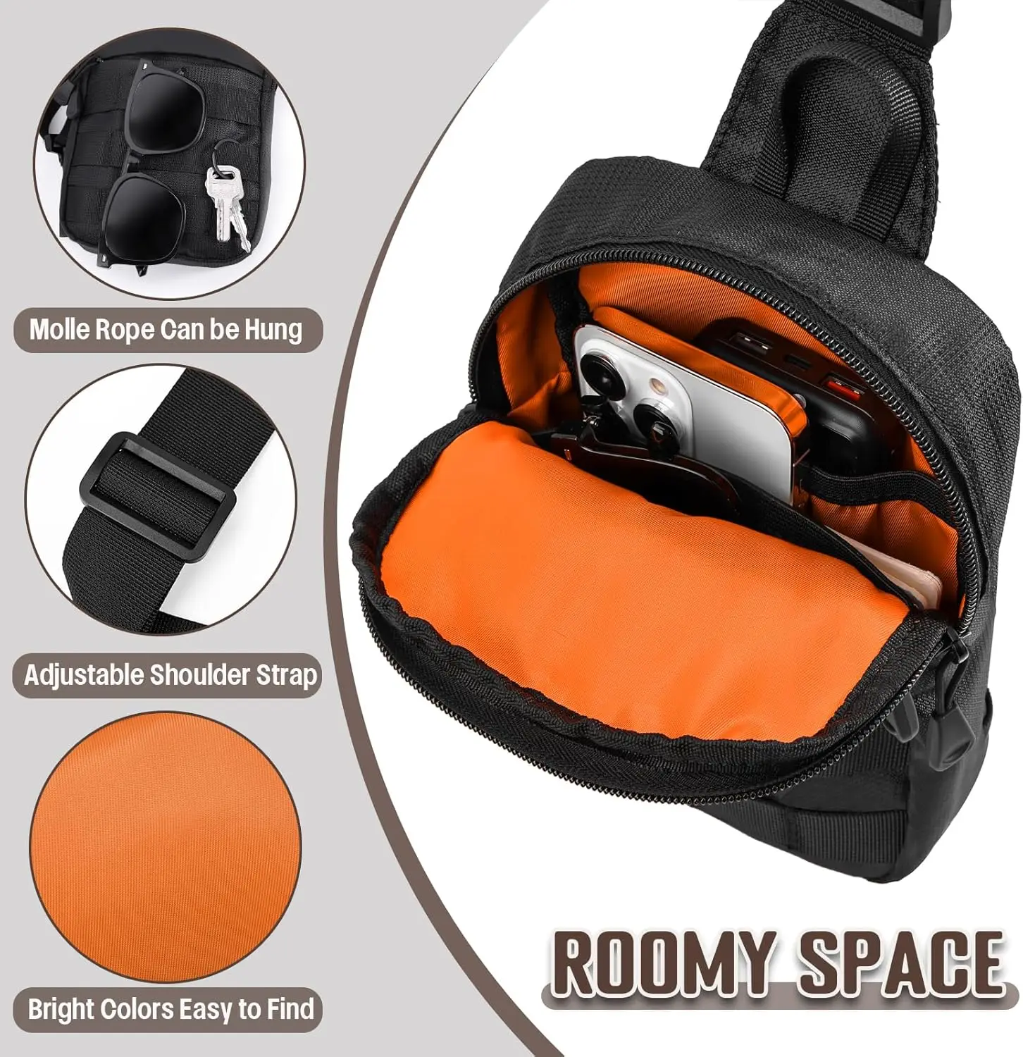 Маленькая мужская сумка-слинг - Фотография_4