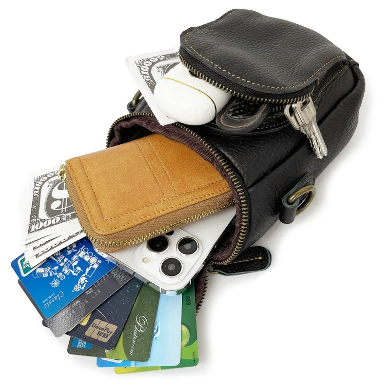 Новая винтажная мужская сумка через плечо из коровьей кожи - Фотография_3