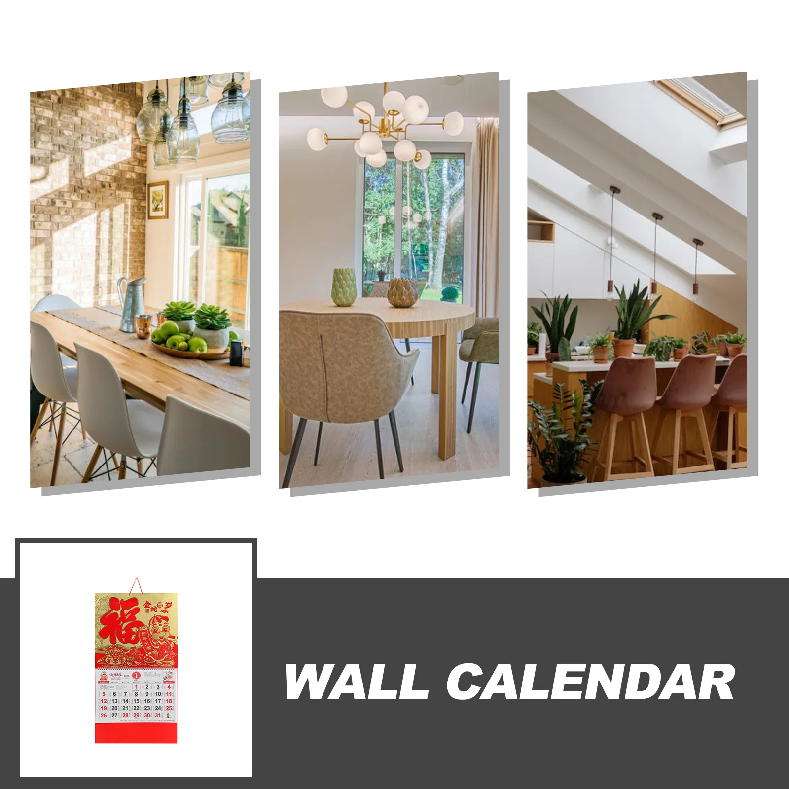 Золотая змея, новогодний подвесной календарь