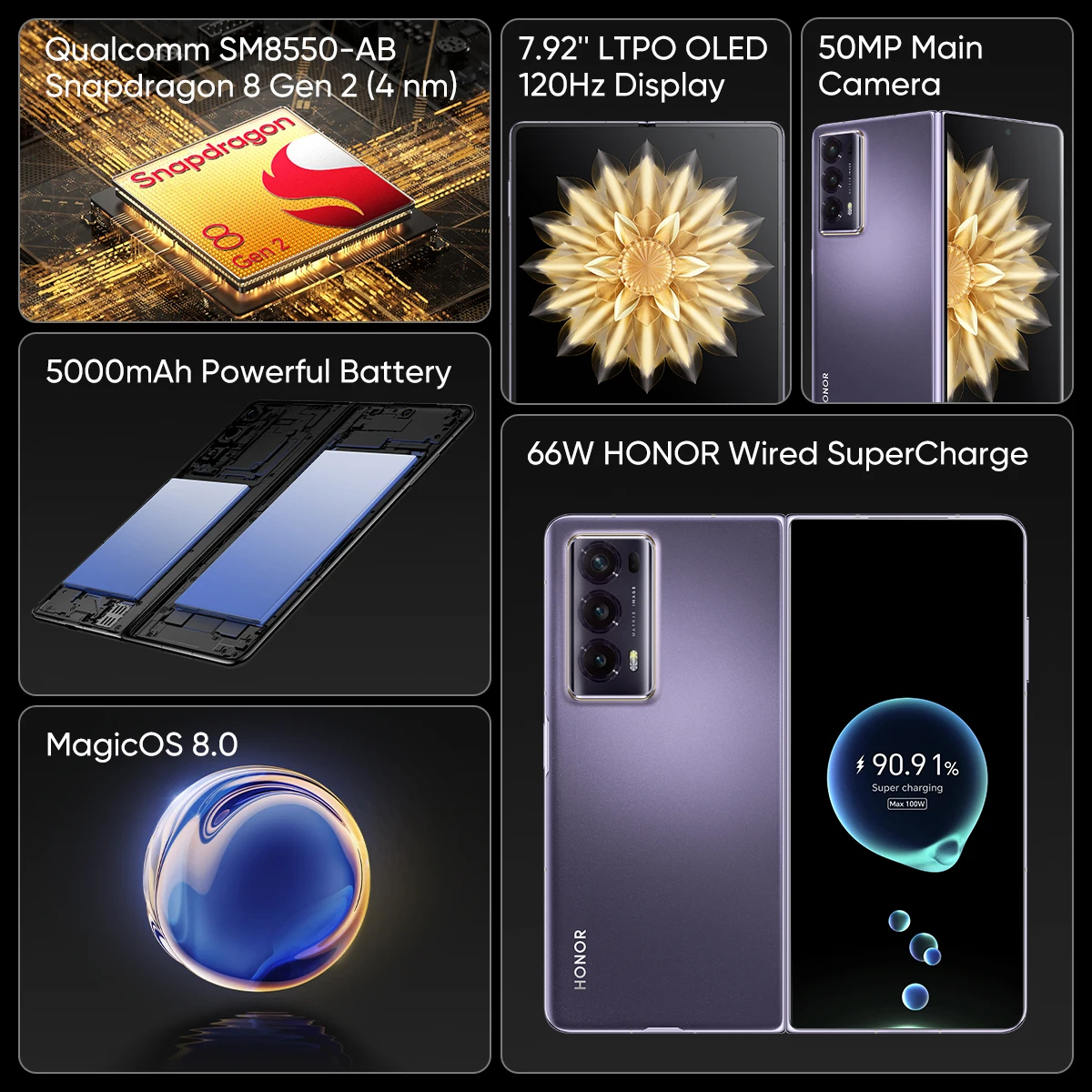 Смартфон honor magic v2 global version 5g - Фотография_2