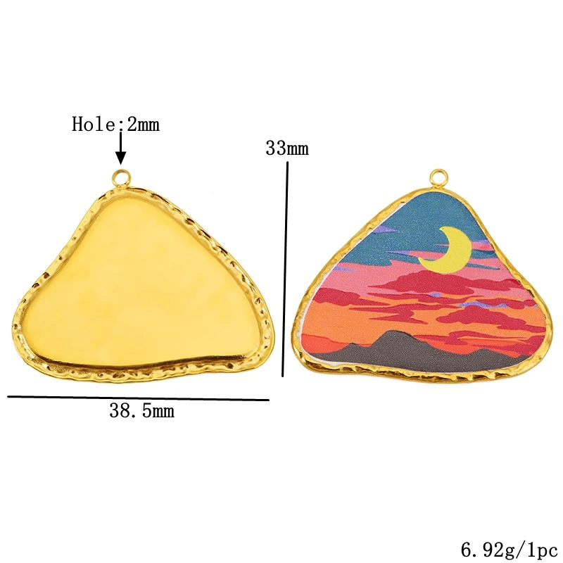 Разноцветные эмалированные подвески из нержавеющей стали «восход/закат» - Фотография_2