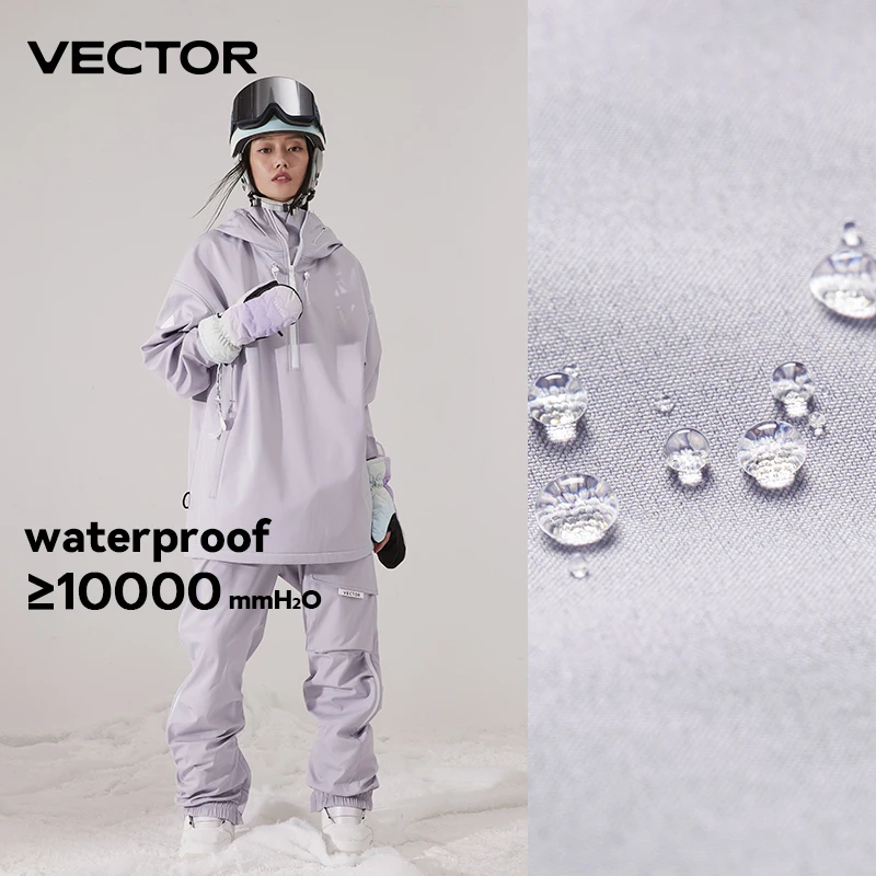 Vector мужская и женская однотонная лыжная куртка - Фотография_6