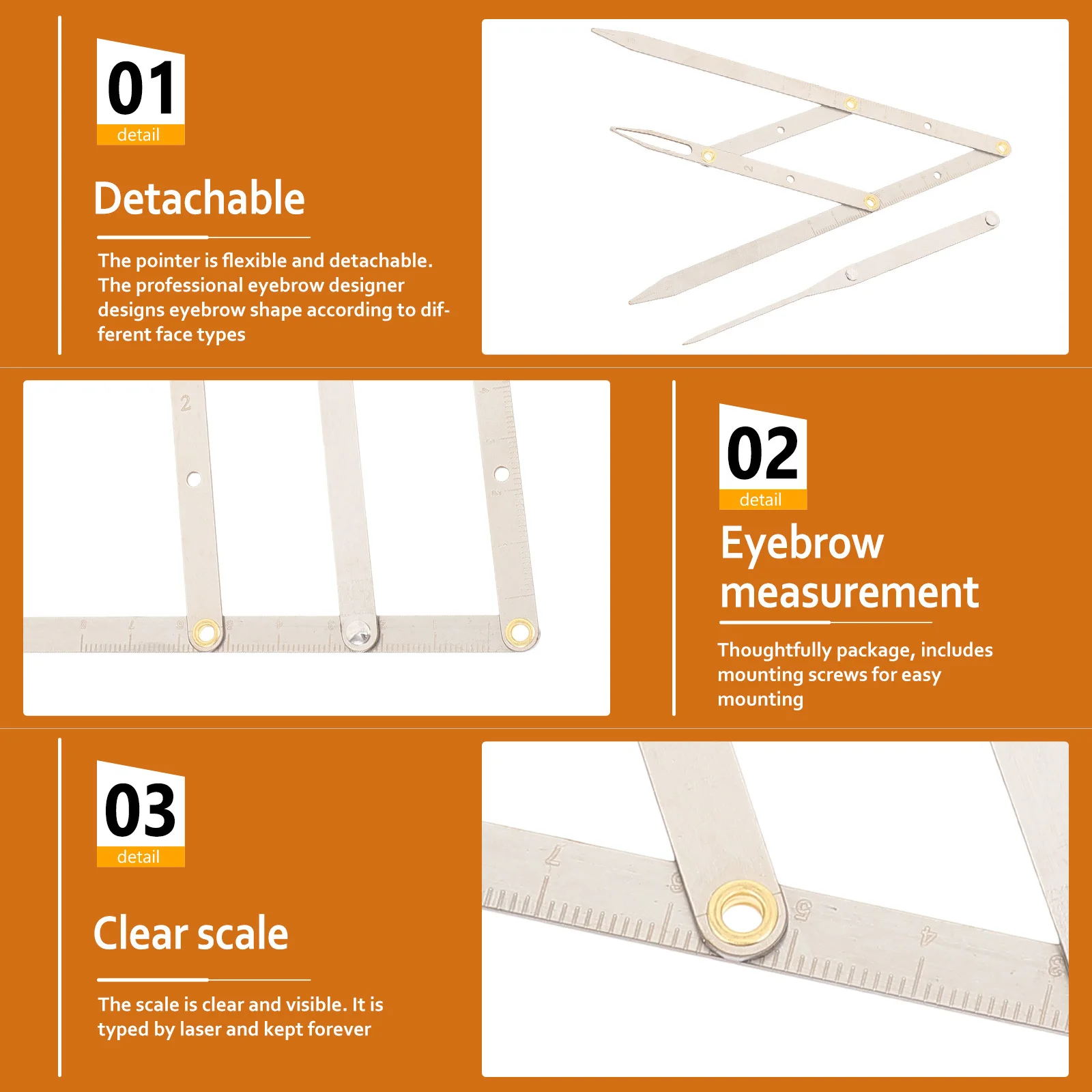 Измерительная линейка для бровей