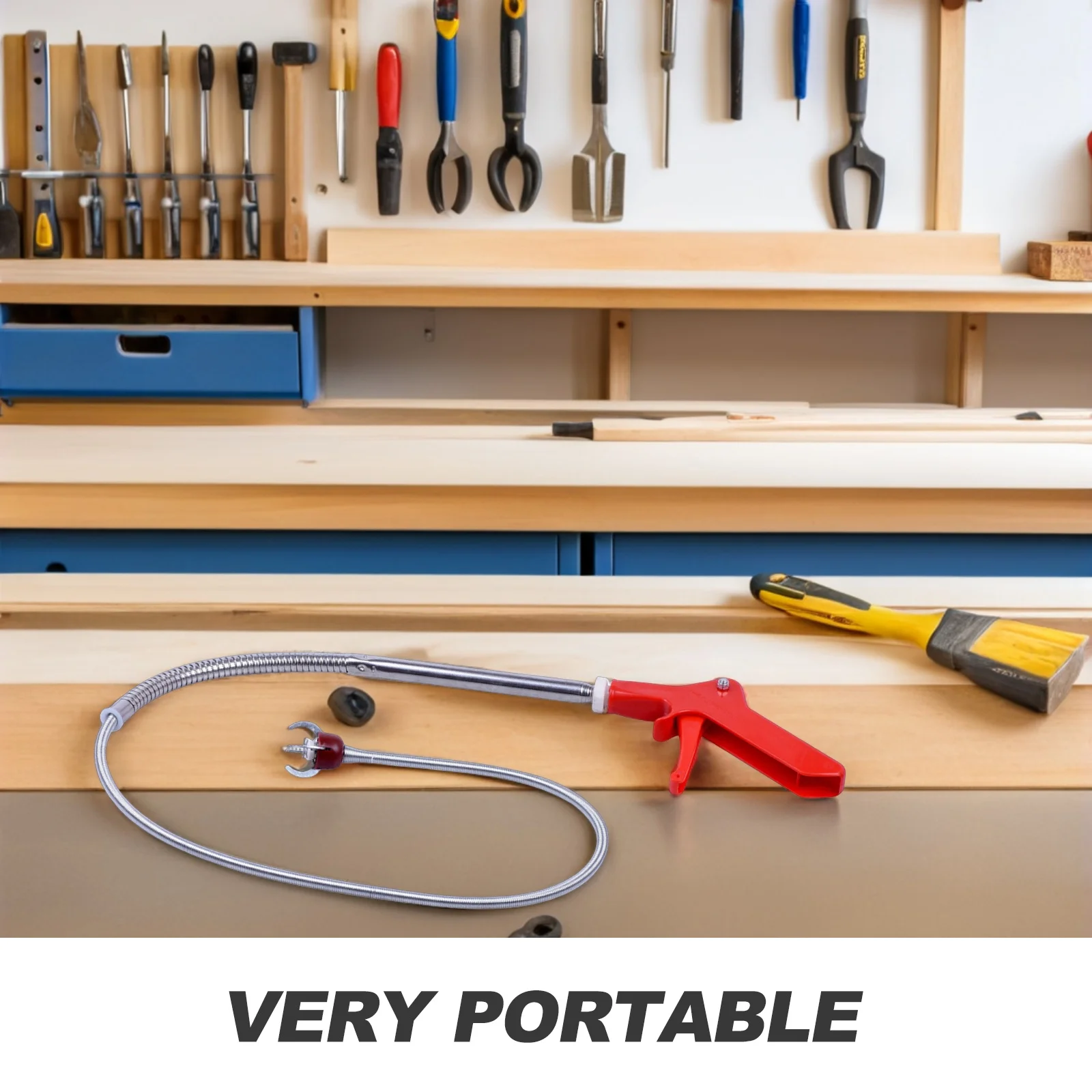 Туалетная змея, 51-дюймовый инструмент для выемки - Фотография_3