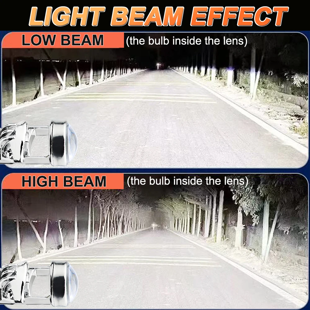 H7 h4 h11 светодиодная фара с линзой - Фотография_6