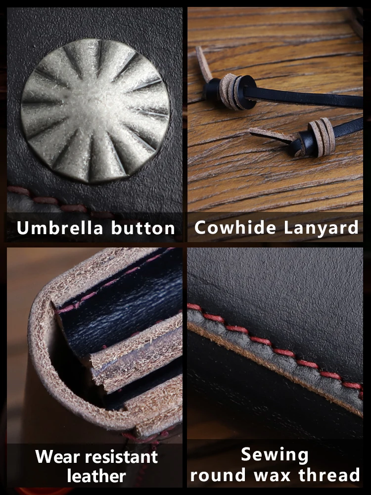Кошелек ручной работы из натуральной кожи для карт horween chromexcel - Фотография_5