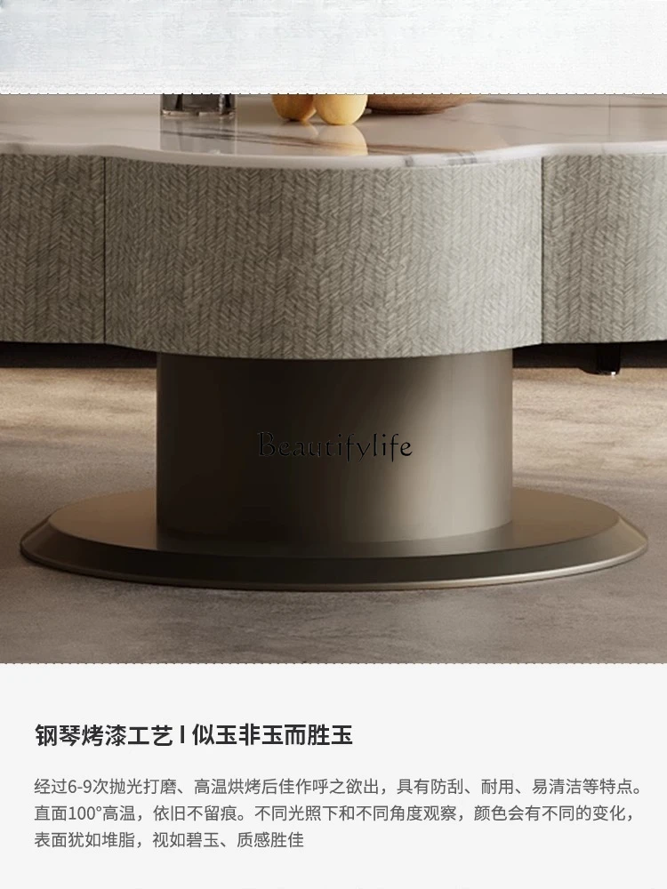 10 * итальянский минималистичный стеклянный журнальный столик для гостиной - Фотография_5