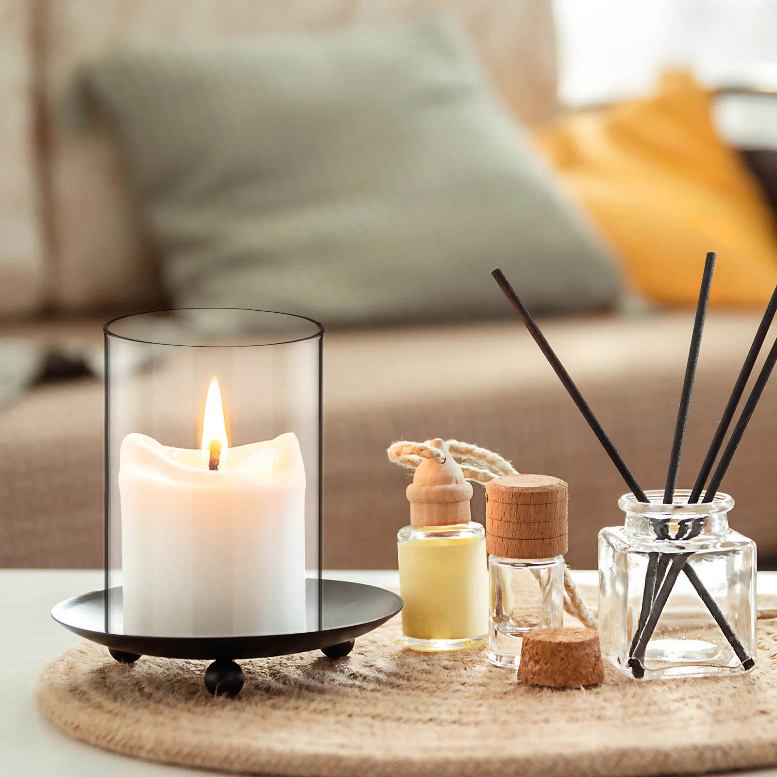 Прозрачные цилиндрические стеклянные абажуры с открытым концом - Фотография_3