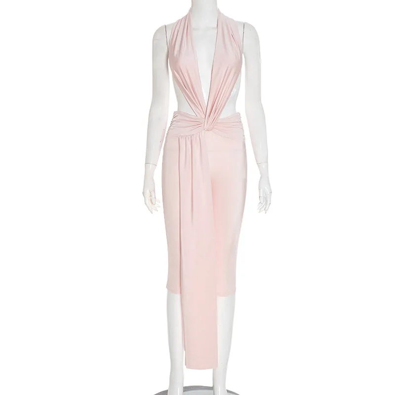 Сексуальные комбинезоны с лямкой на шее и v-образным вырезом 2025 - Фотография_6