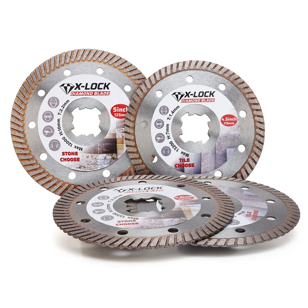 D115 -125 мм turbo алмазное лезвие x lock