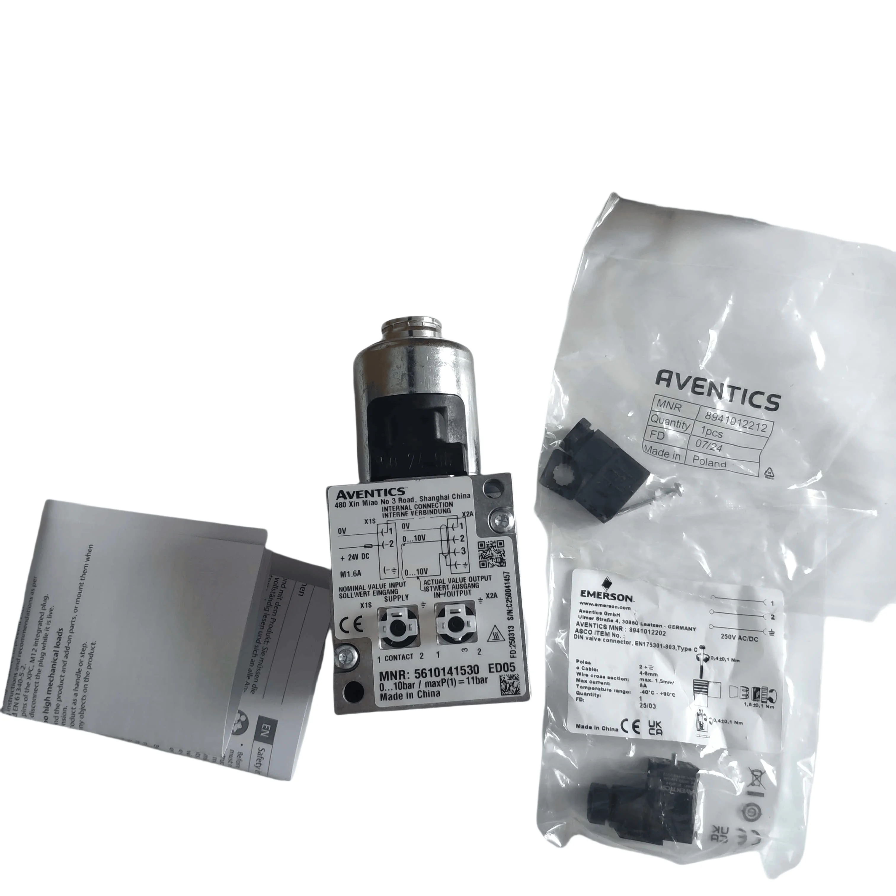 Пропорциональный клапан aventics серии ed05 5610141310 - Фотография_3