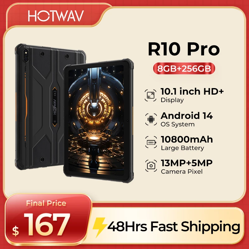 【мировая премьера】новые прочные планшеты hotwav r10 pro android 14 10