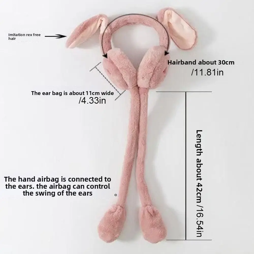 Модные плюшевые наушники с кроликом - Фотография_6