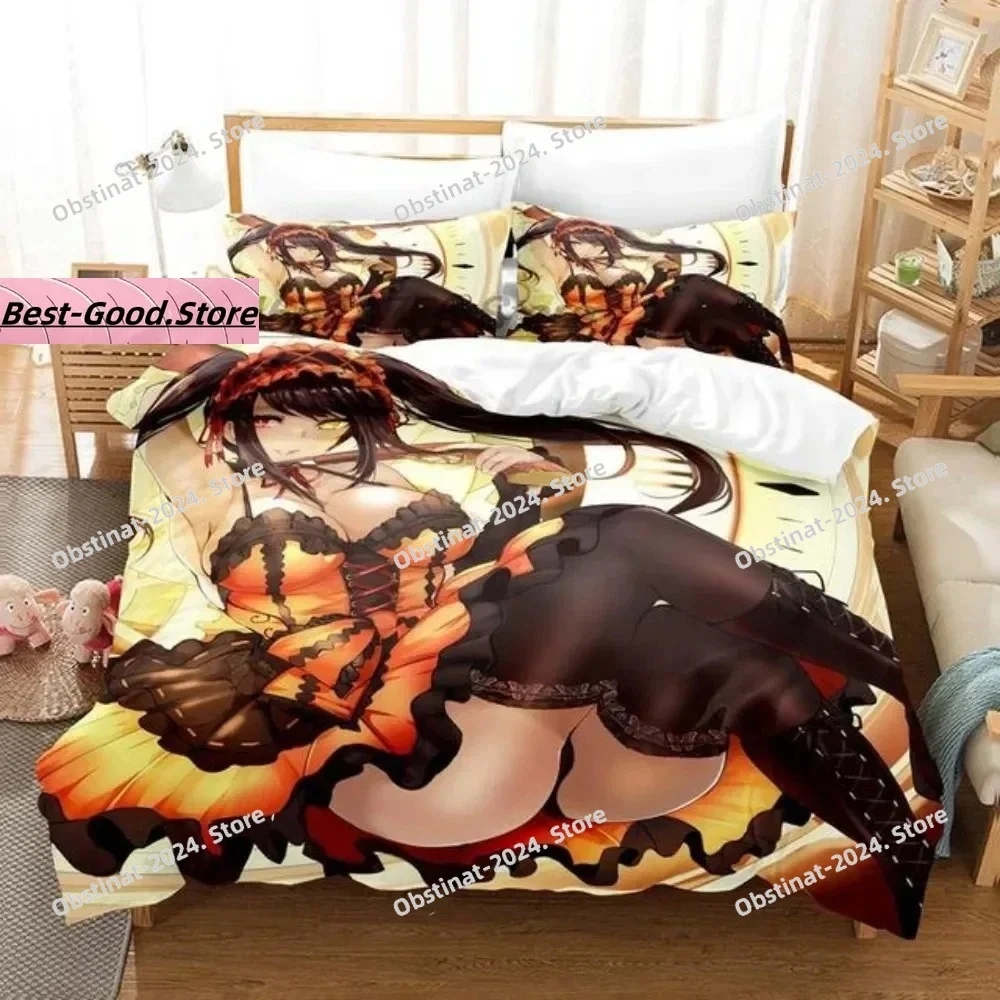 Аниме date a live kurumi tokisaki комплект постельного белья с принтом
