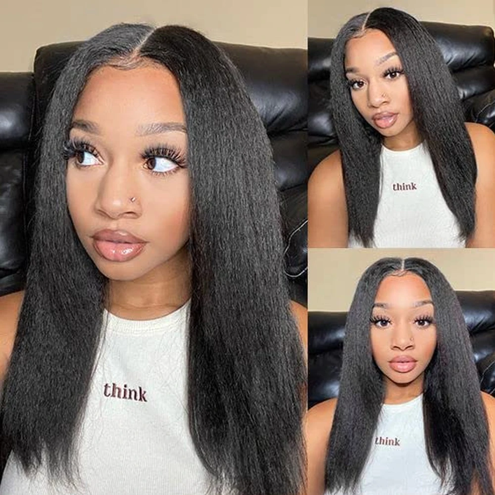 Kinky straight v part wig for black - Фотография_4