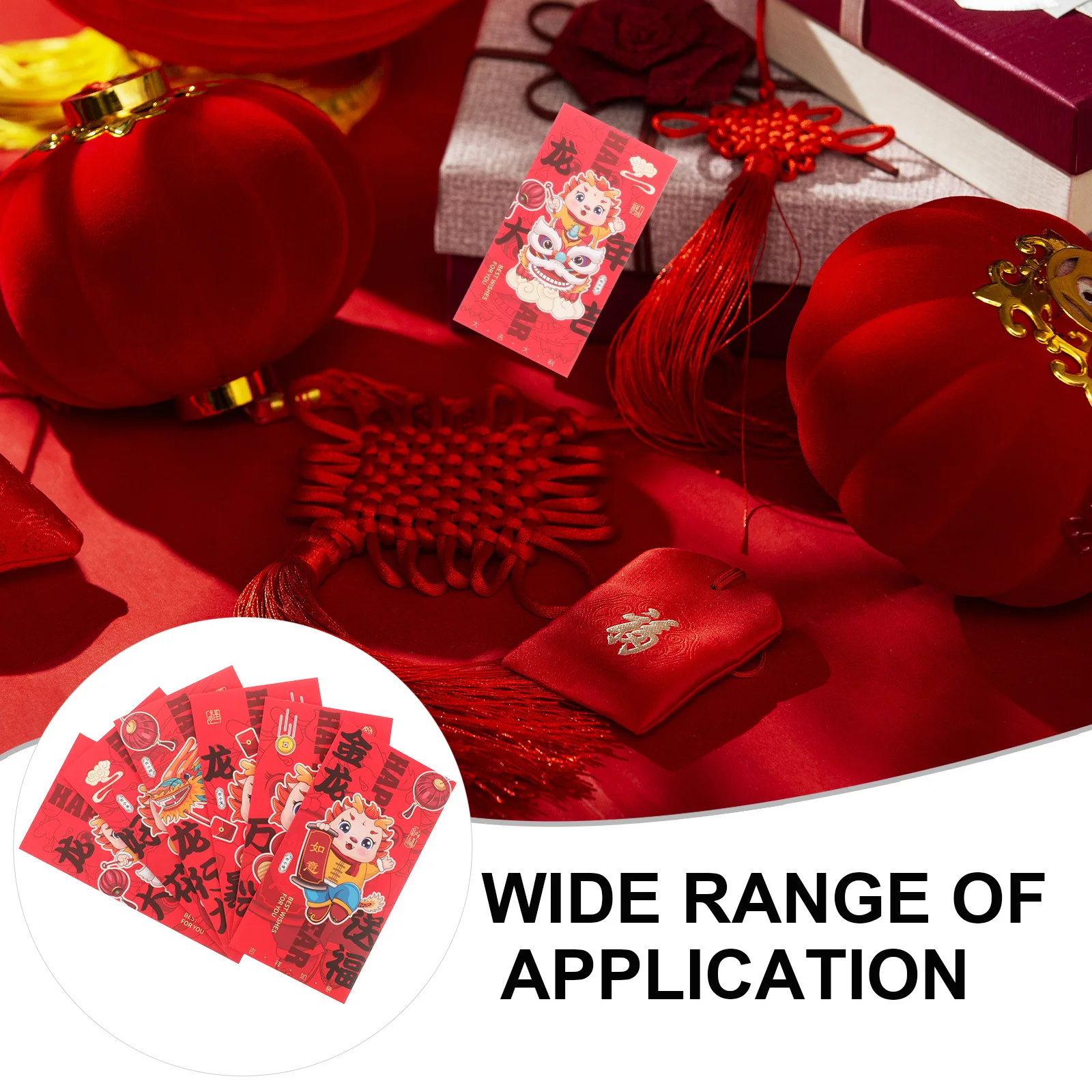 Красные пакеты с дизайном китайского дракона - Фотография_6