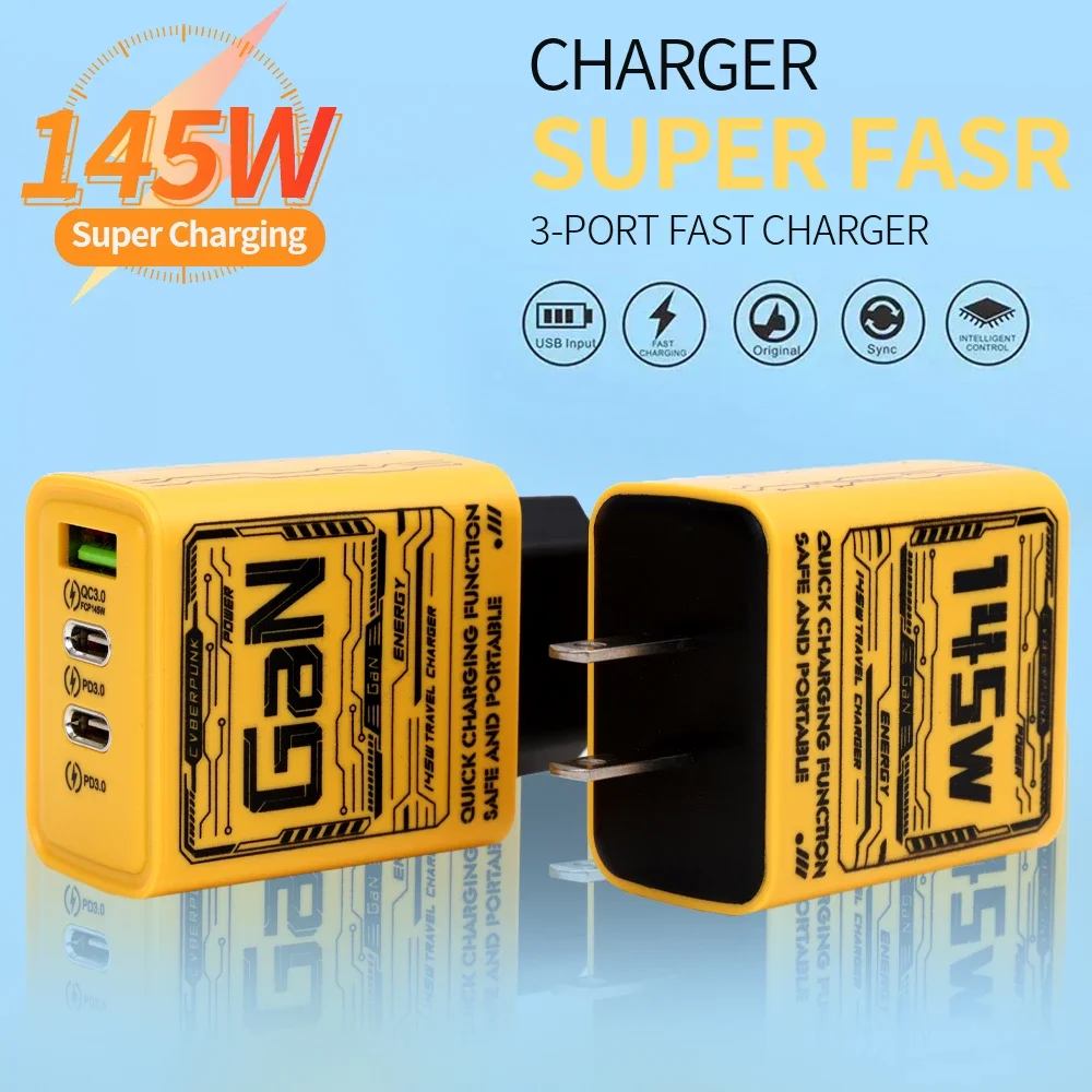 Xiaomi 145w ultra fast charging 3-портовый pd usb type-c qc 3 - Фотография_4