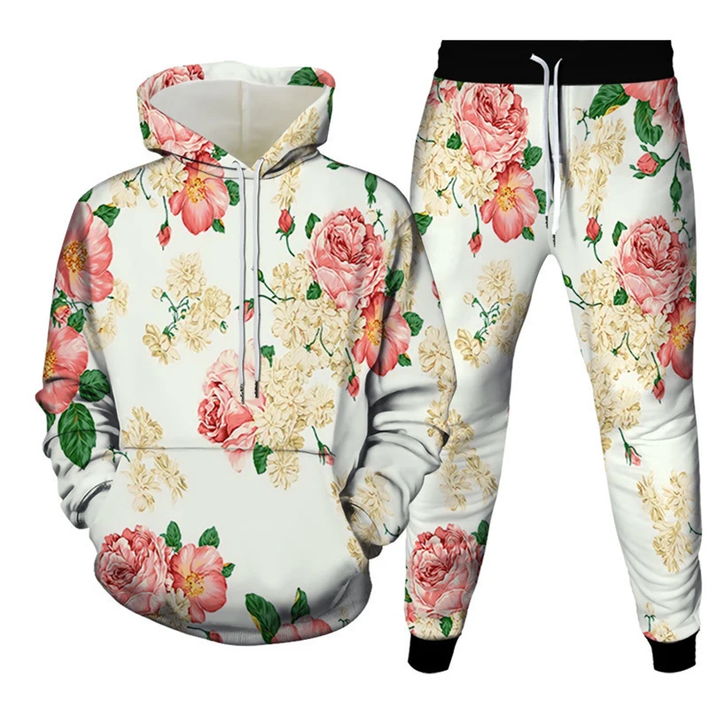 Модные толстовки с 3d принтом цветов и цветочным принтом