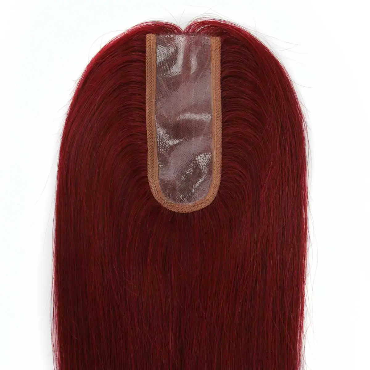 Tuw22 cherry red hair pu topper - Фотография_5