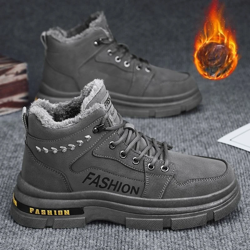 Утепленные мужские зимние ботинки с высоким берцем