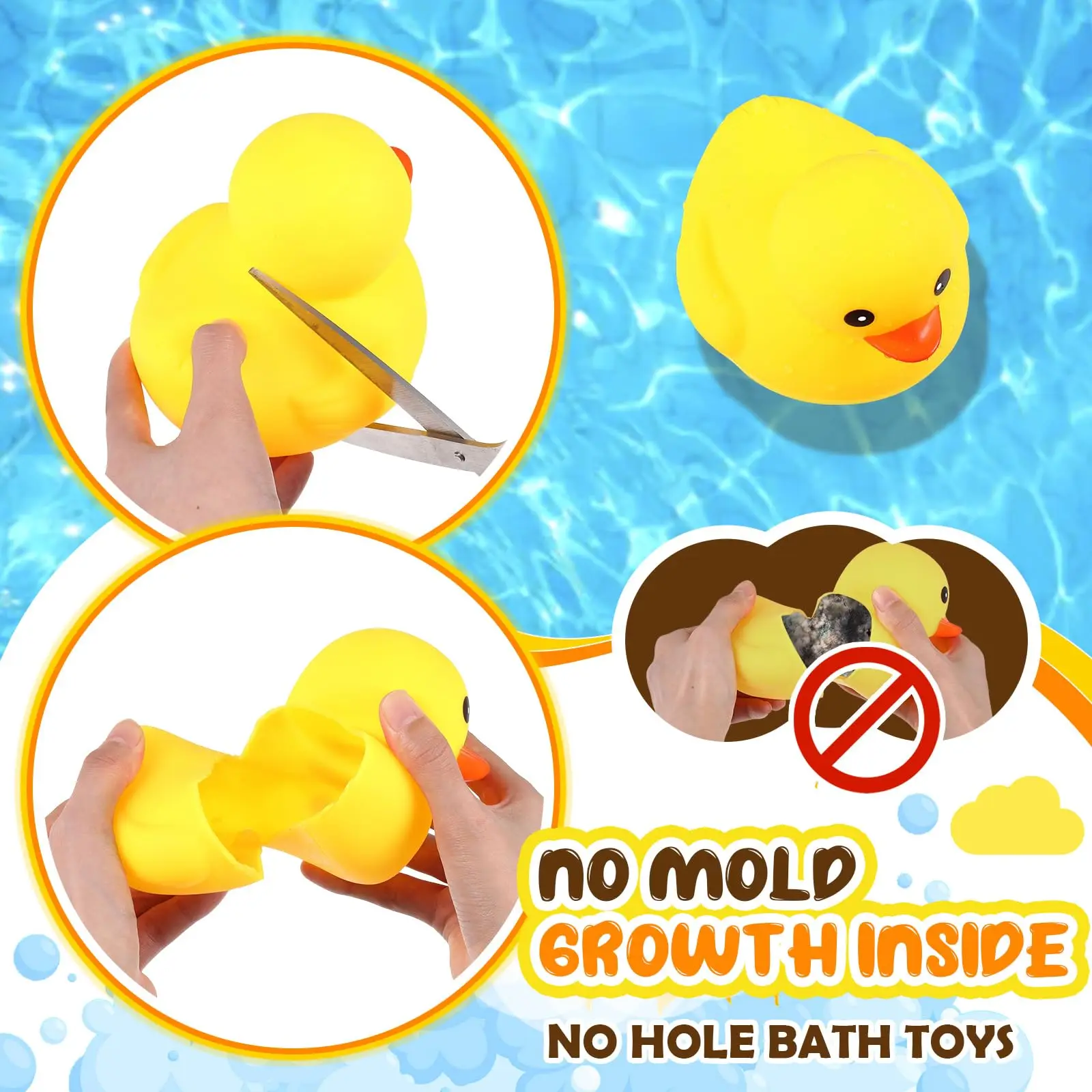 6,89-дюймовая гигантская резиновая утка - Фотография_2