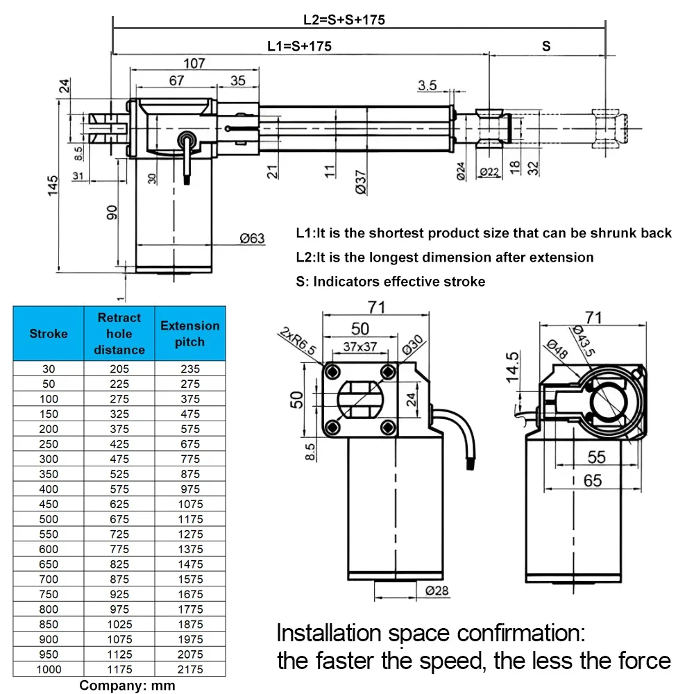 Линейный привод 6000n электрический - Фотография_2