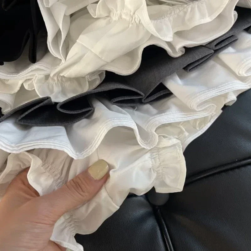 Черная мини-юбка с оборками - Фотография_6