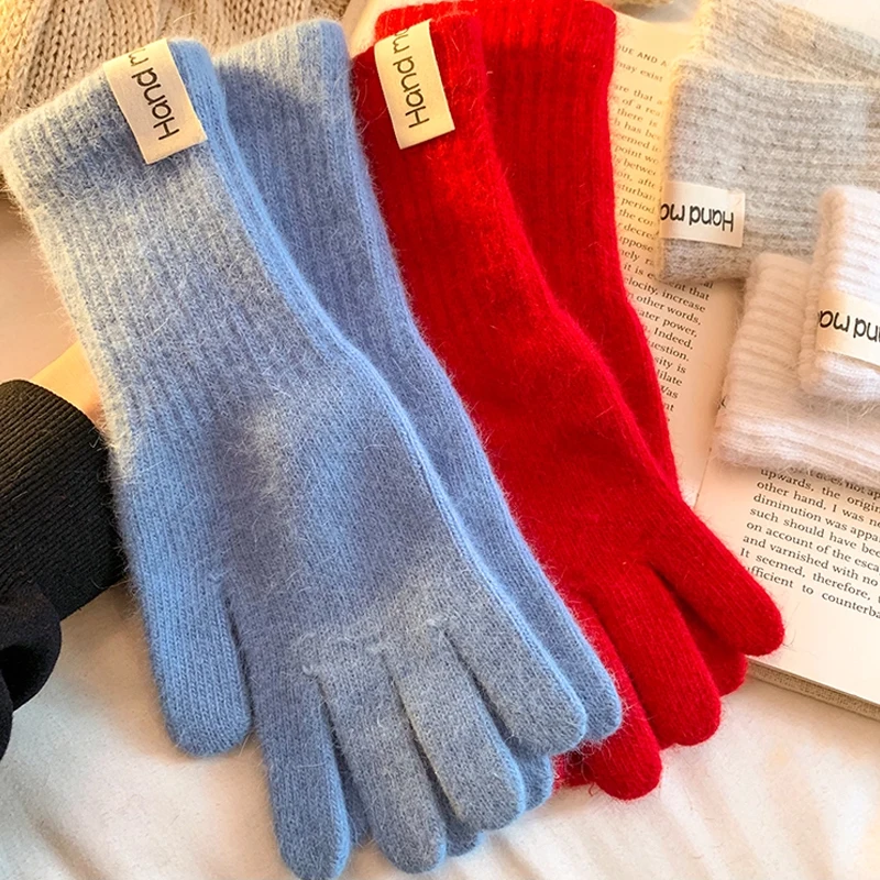 Женские шерстяные кашемировые перчатки - Фотография_5