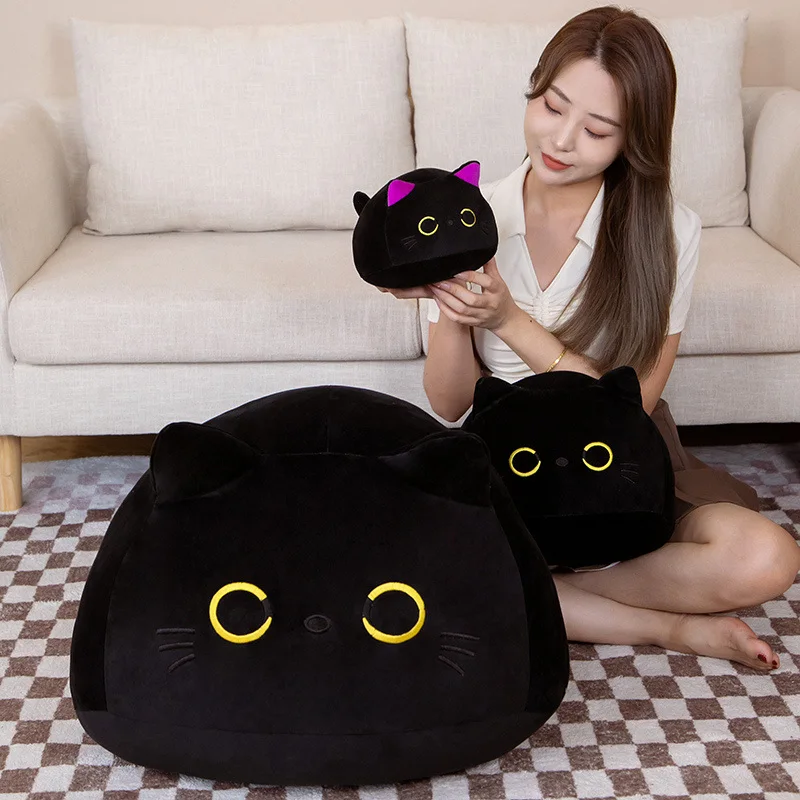 См kawaii маленькая приятная плюшевая кукла с черным котом - Фотография_3