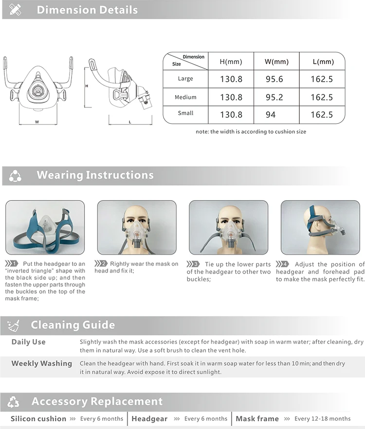 Полнолицевая маска xingzimed для - Фотография_5