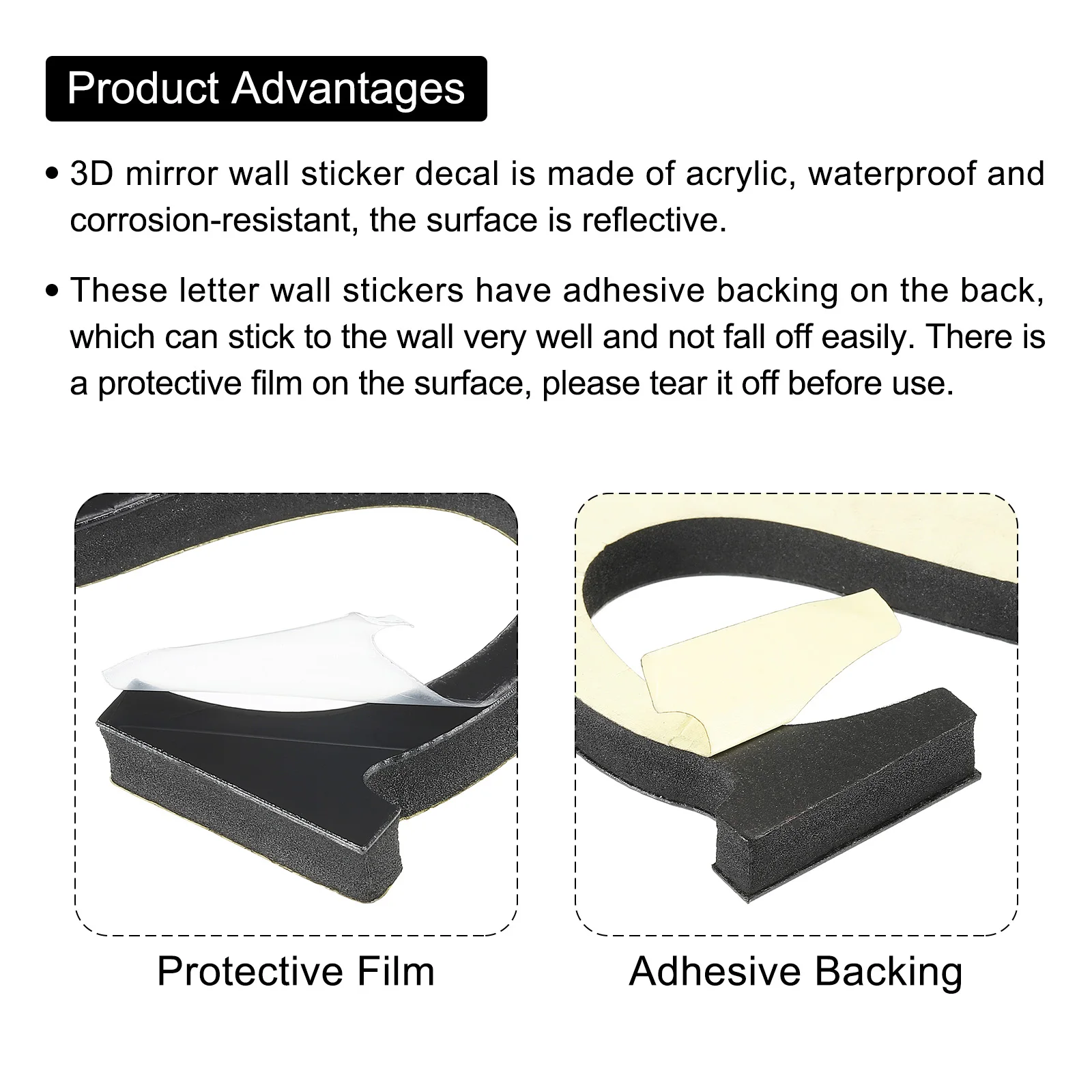 10 см черный 26 английских букв - Фотография_5