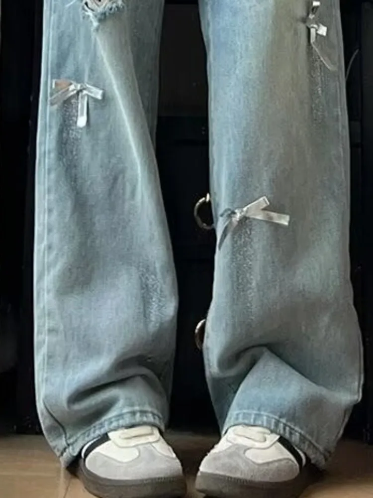 Женские прямые джинсы в стиле ретро - Фотография_5