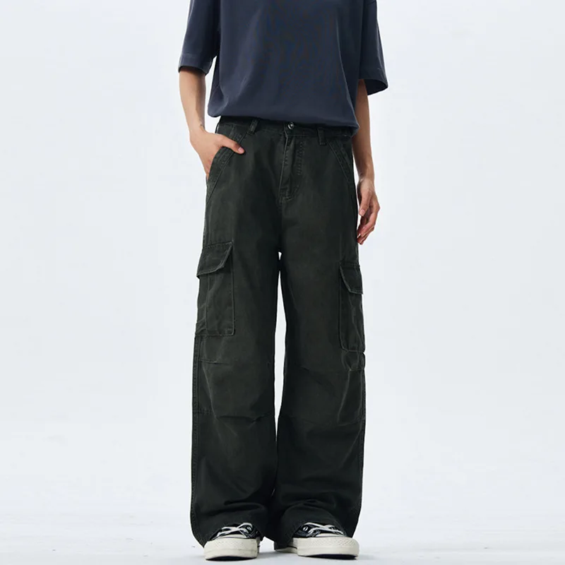 Мужские джинсовые брюки из чистого хлопка в корейском стиле - Фотография_5