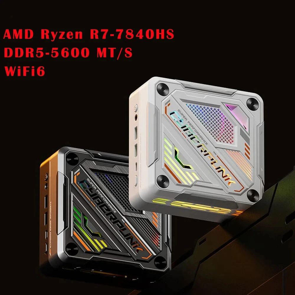 Helorpc официальный игровой мини-пк amd ryzen7840hs/8845hs ddr5 m