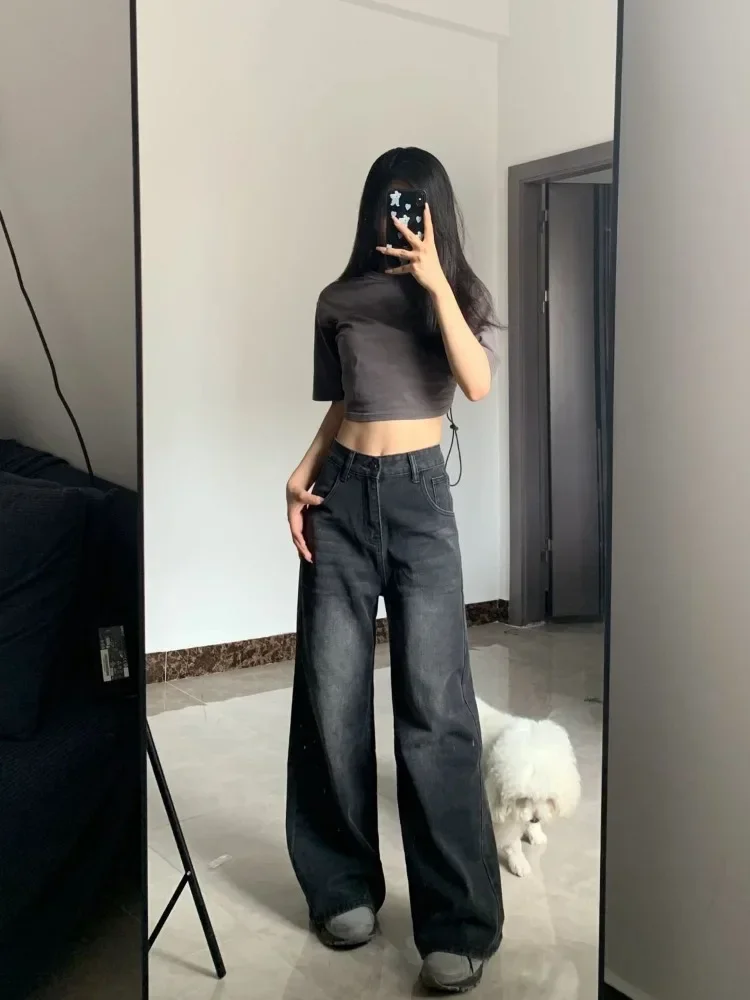 Houzhou винтажные черные джинсы - Фотография_6