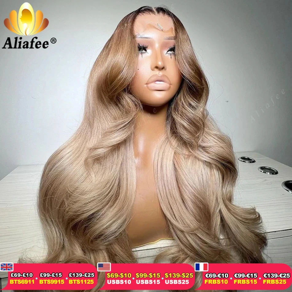 Объемная волна hd 13x6 ombre blonde